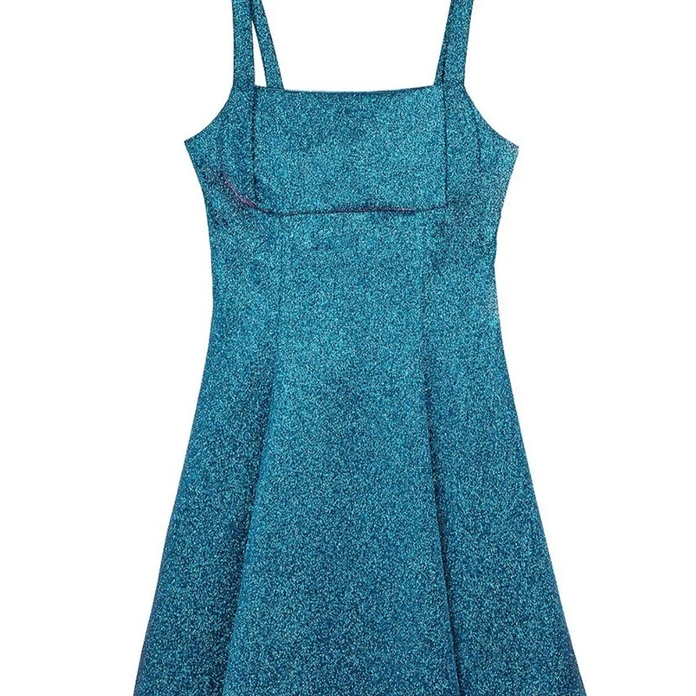 Rare Editions Sparkling Blue Formal Dress